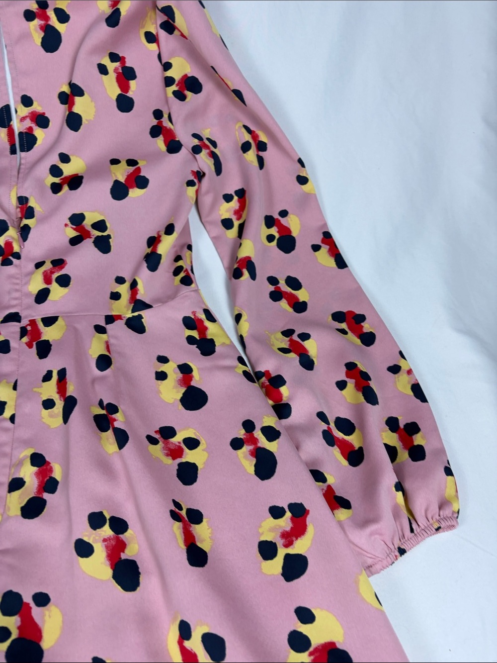 BCBGeneration Pink Floral-Spot Twist-Front Dress - Picture 7 of 10